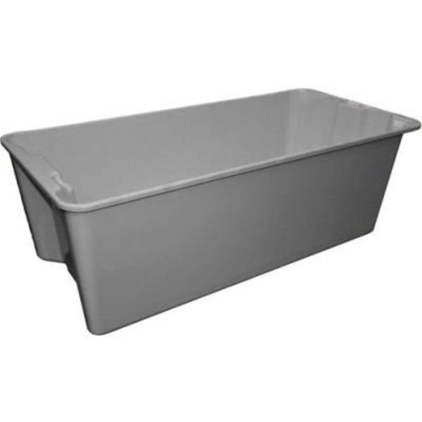 Mfg Tray Molded Fiberglass Nest and Stack Tote 780008 with Wire - 42-1/2" x 20" x 14-1/4", Gray 7800085172W